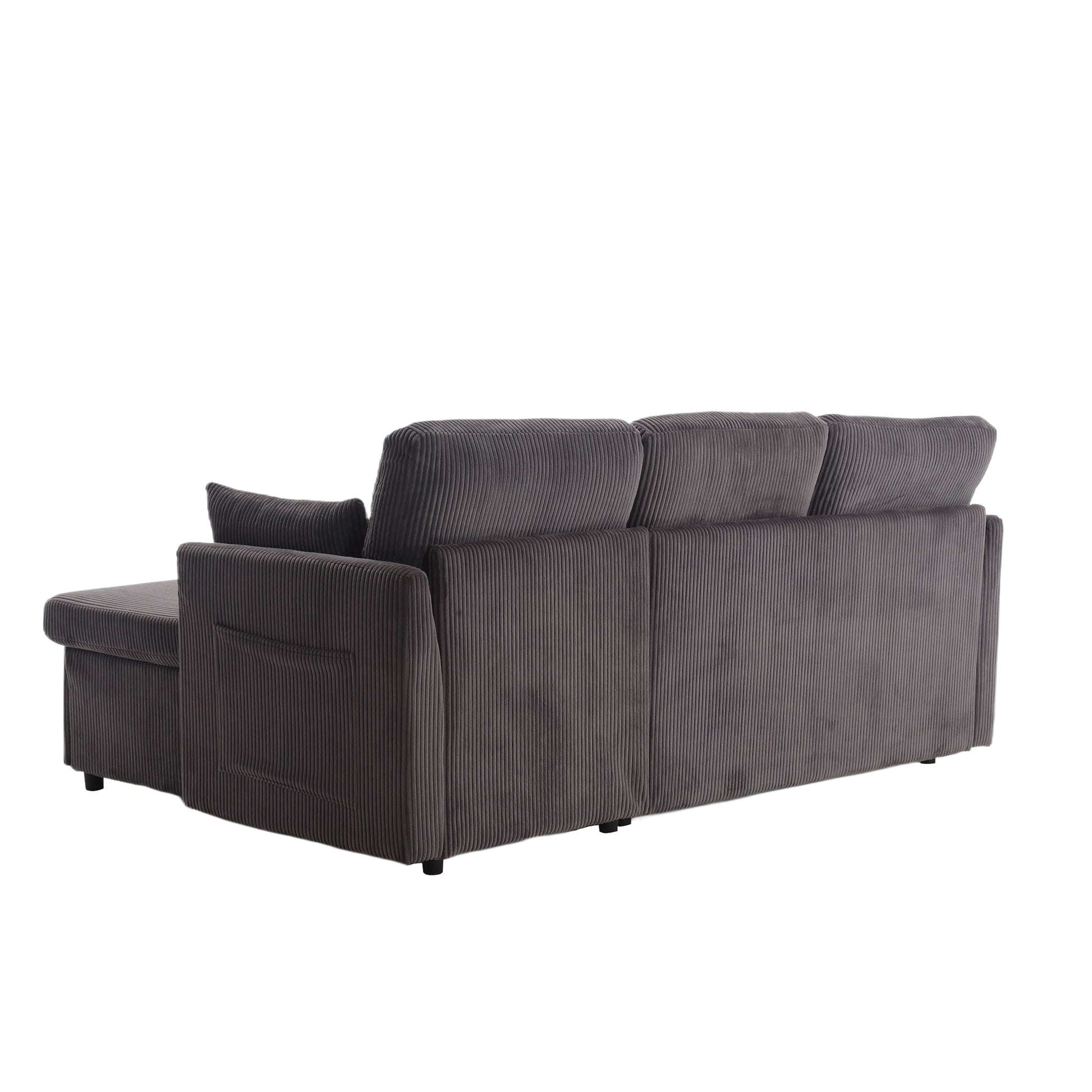 United Modular Sectional Sofa L Shaped Modular Couch With Reversible Chaise Modular Sofa Sectional Couch With Storage Seats Dark Grey Velvet 4 Seat