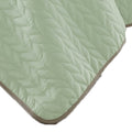 Eva 3 Piece King Microfiber Reversible Coverlet Set Quilted Gray Jade Green King Green Microfiber