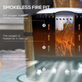 Outsunny Smokeless Fire Pit With Fireproof Mat, 20