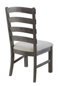 Rusti Brown Upholstered Dining Chairs, Set Of 2 Brown Solid Wood