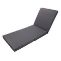 Gray Broadway Ian Chaise Lounge Cushion Triple Folds Gray Waterproof Fabric