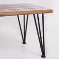 Zion Industrial Wood And Metal Coffee Table Teak Metal & Wood