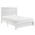 White Finish Full Size Panel Bed Wooden Bedroom Furniture 1Pc, Bed In A Box Box Spring Required Full White Bedroom Bed Frame Wood