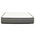 Premium 12 In. Cal King Size Pocket Coil Hybrid Mattress, Plush Gel Memory Foam Mattress, White Gray Grey White Bedroom Contemporary,Modern Memory Foam Polyester California King