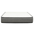 Premium 12 In. King Size Pocket Coil Hybrid Mattress, Plush Gel Memory Foam Mattress, White Gray Grey White Bedroom Contemporary,Modern Memory Foam Polyester King