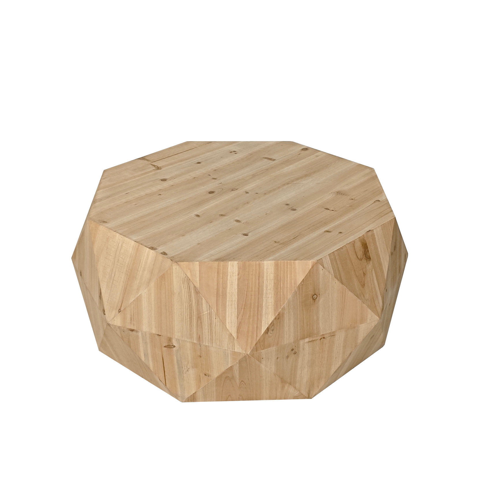 38.58"Three Dimensional Embossed Pattern Design American Retro Style Coffee Table Same Sku:W75770650 Natural Mdf