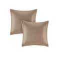 8 Piece Embroidered Comforter Set Natural King King Beige Polyester