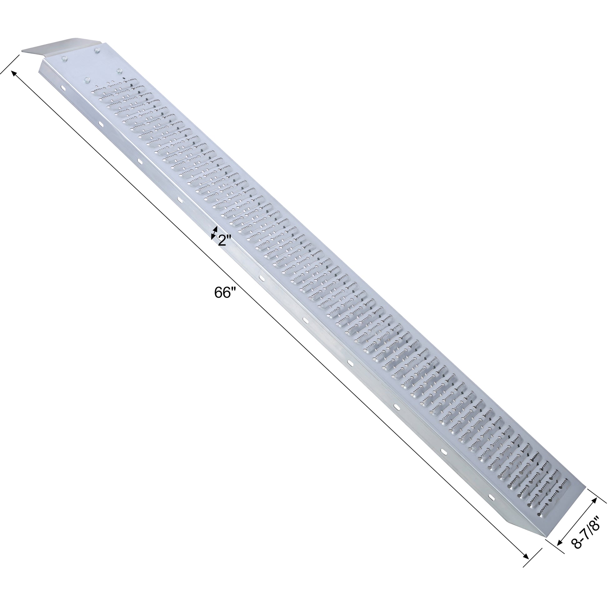 66" L Loading Ramps, 960Lbs Capacity Loading Ramps For Pickup Trucks, Steel Motorcycle Ramp, Dirt Bike Ramp For Truck, Lawn Mower, Snowblower, Atv, Quad, Pack Of 2 ,With 2Pcs Tie Straps,1Pair Gs