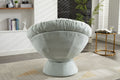 Oversized Swivel Accent Chair, 360 Swivel Barrel Chair, Papasan Chair For Living Room Bedroom Light Blue Chenille