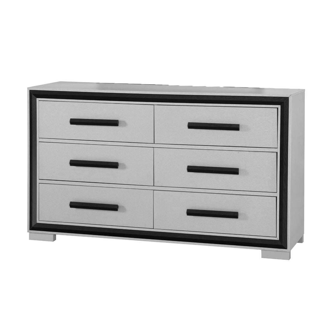 Adelaide Grey Black Dresser Black Solid Wood Mdf