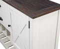 Mountina Brown And White 2 Drawer Server Brown White Solid Wood