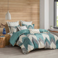 3 Piece Duvet Cover Mini Set King Multicolor Cotton