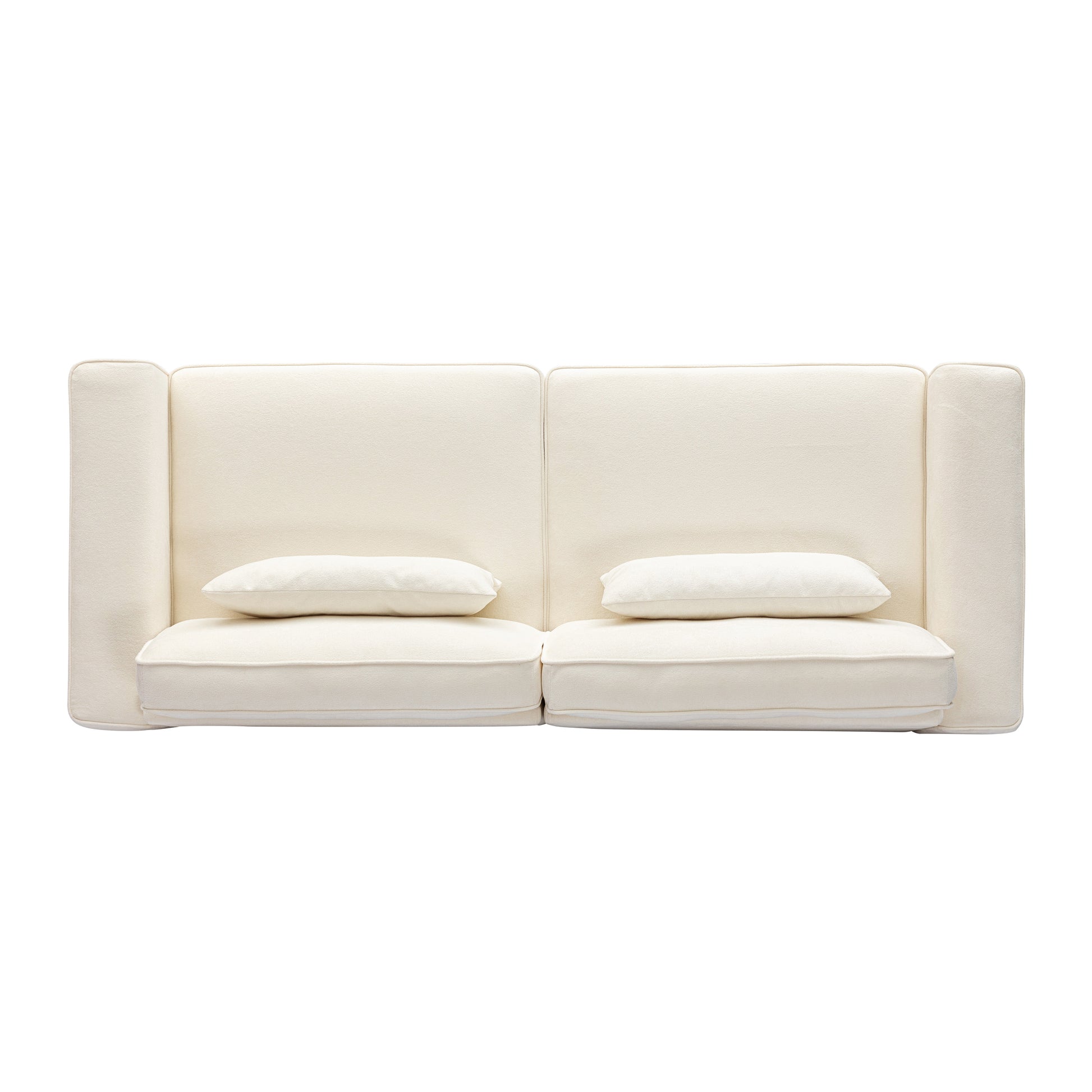 Cozy Duo White Loveseat Sofa Beige Polyester Wood Solid Wood Mdf 2 Seat