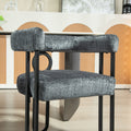 Coolmore Contemporary Designed Chenille Fabric Upholstered Accent Dining Chair Barrel Side Chairs Kitchen Armchair For Living Room Set Of 2 Gray Chenille Gray Foam Chenille