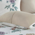 7 Piece Printed Seersucker Comforter Set With Throw Blanket Taupe Blush Full Queen Multicolor Polyester
