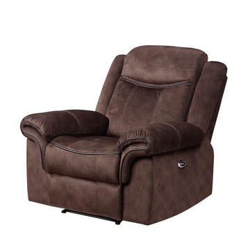 Jimny Domino Coffee Power Recliner Coffee Fabric