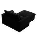 Black Corduroy Sofa Couch, Modular Couch With Storage Ottoman, Couch Deep Seat Couches For Modern Living Room Apartment Office Black Corduroy 1 Seat