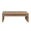 Natural Wood Living Room Table Versatile Coffee Table 2 Tiered Wood Tabletop Table 47.6