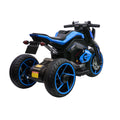 12V Three Wheel Ride On Motorcycle, Kids Electric Motorbike With Horns, Led Lights, Gift For Kids 3 8 Years,Blue Blue Polypropylene