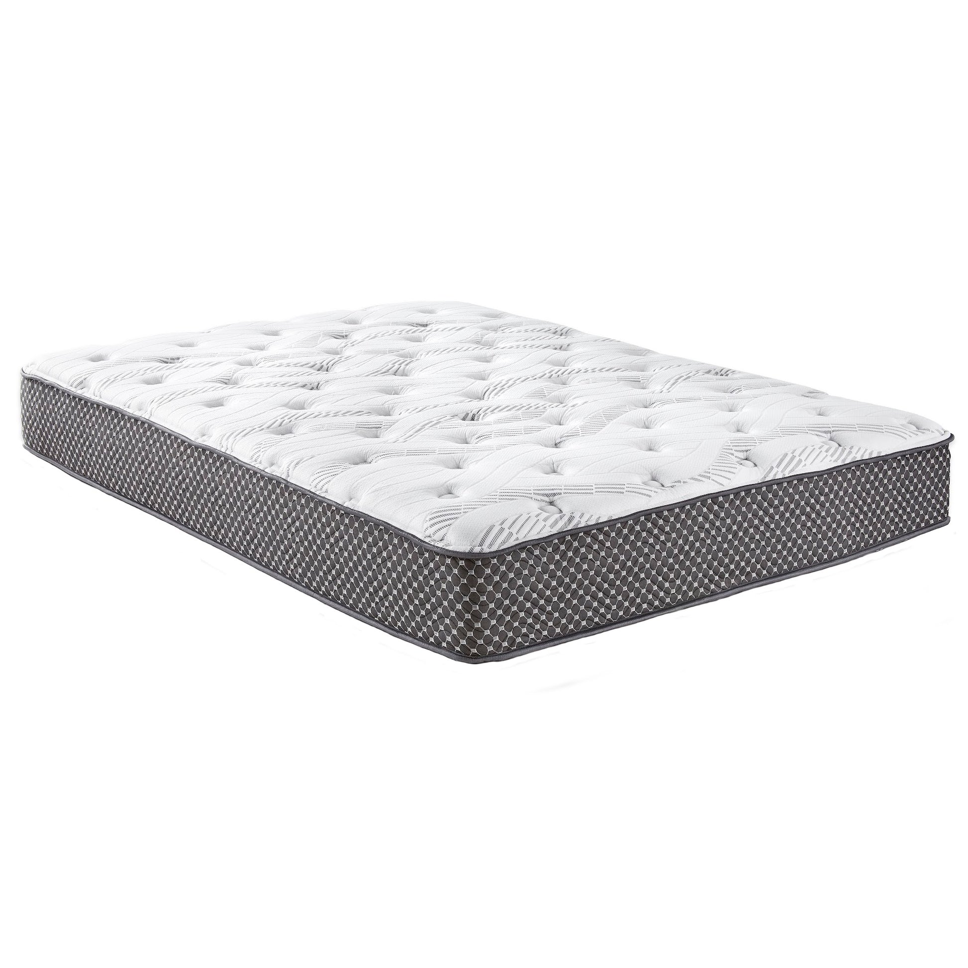 10" Quilted Hybrid Twin Mattress, Medium Firm Black White Foam Spring Twin