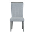 Contemporary 6 Piece 78Inch Extendable Pedestal Dining Table Set With 18Inch Removable Leaf And Dining Bench, 4 Upholstered Dining Chairs, Gray Gray Wood Dining Room Solid Wood Rubberwood Rectangular Dining Table With Chair And Bench Upholstered Chair