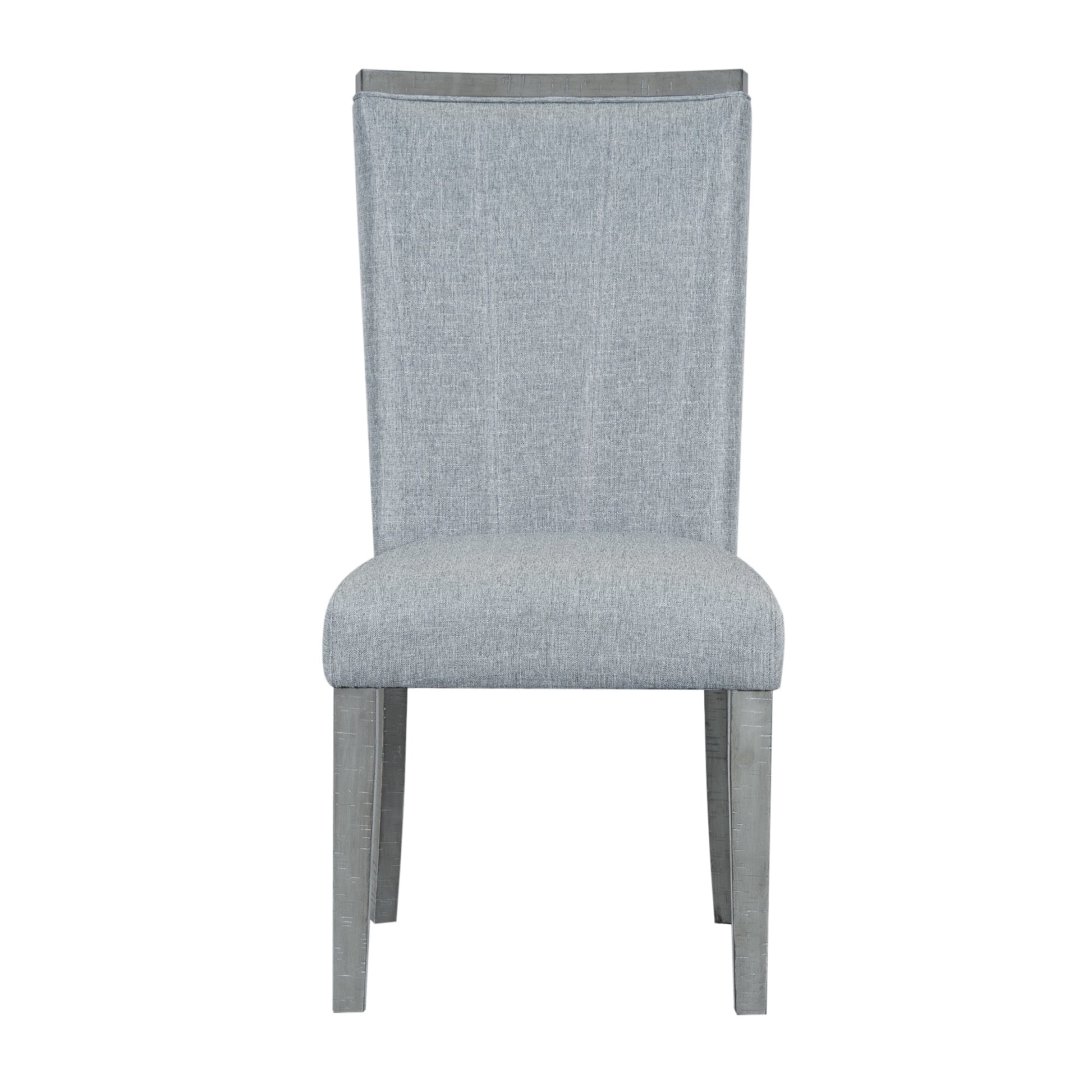 Contemporary 6 Piece 78Inch Extendable Pedestal Dining Table Set With 18Inch Removable Leaf And Dining Bench, 4 Upholstered Dining Chairs, Gray Gray Wood Dining Room Solid Wood Rubberwood Rectangular Dining Table With Chair And Bench Upholstered Chair