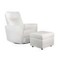 Soho Ottoman In White White Fabric