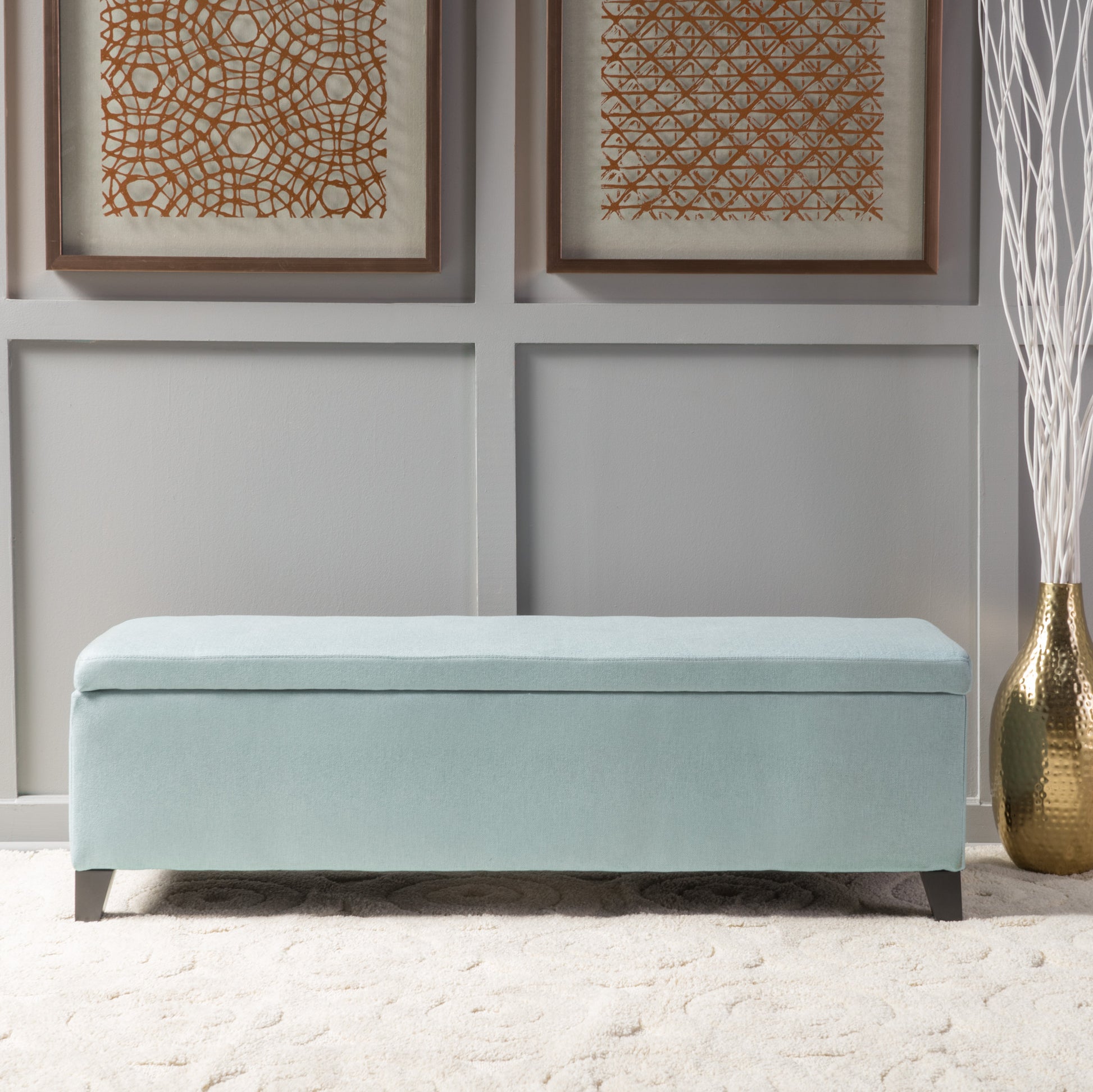 Ottoman Light Blue Fabric