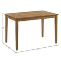 Weathered Oak 5 Piece Dining Set With Upholstered Seat Upholstered Chair Wood Oak Solid Back Seats 4 Wood Dining Room Fixed Table 4 Leg Rectangular Dining Table With Chair Wood Fabric