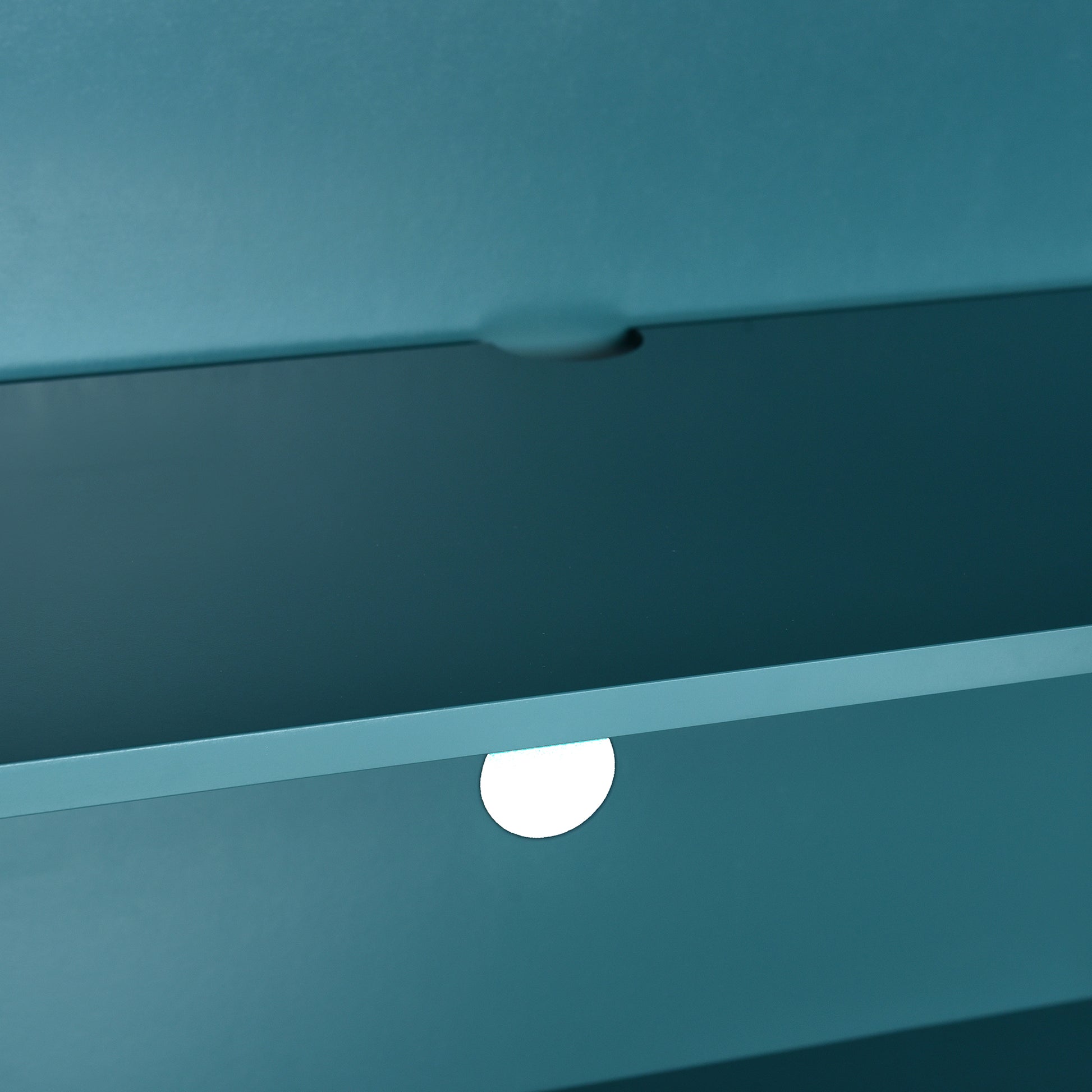 4 Door Large Storage Retro Sideboard With Adjustable Shelves And Long Handles For Kitchen, Dining Room And Living Room Antique Blue Antique Blue Mdf