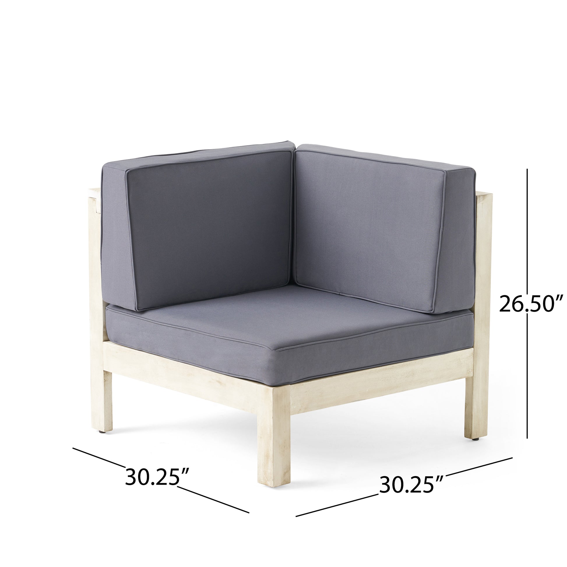 Brava X Back Seat, Light Grey Dark Grey Acacia Wood