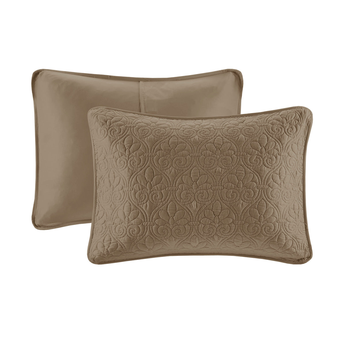 Reversible Quilt Set Mocha King Cal King Mocha Cotton