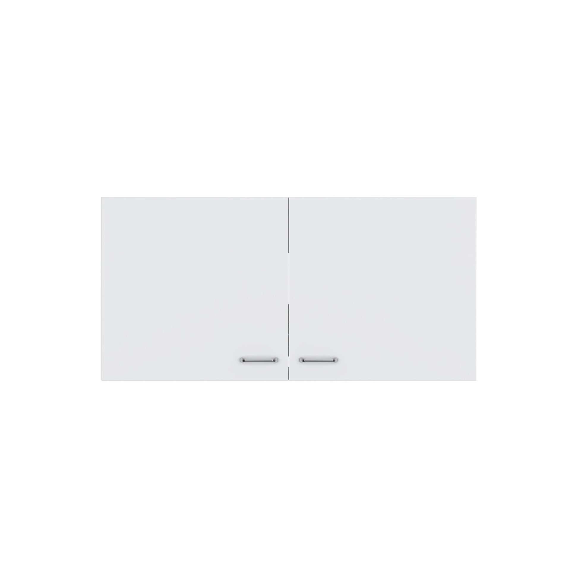 Napoles Wall Cabinet, Two Shelves, Double Door White Wall Mounted 1 2 Shelves White Kitchen Wall Mounted Particle Board