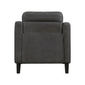 Gray Polished Microfiber Upholstered 1Pc Chair Button Tufted Contoured Arms Solid Wood Frame Casual Living Room Furniture Gray Primary Living Space Traditional,Transitional Solid Wood