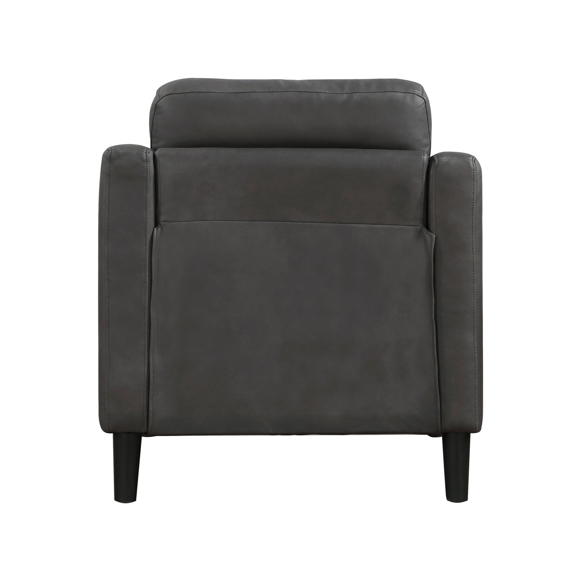 Gray Polished Microfiber Upholstered 1Pc Chair Button Tufted Contoured Arms Solid Wood Frame Casual Living Room Furniture Gray Primary Living Space Traditional,Transitional Solid Wood