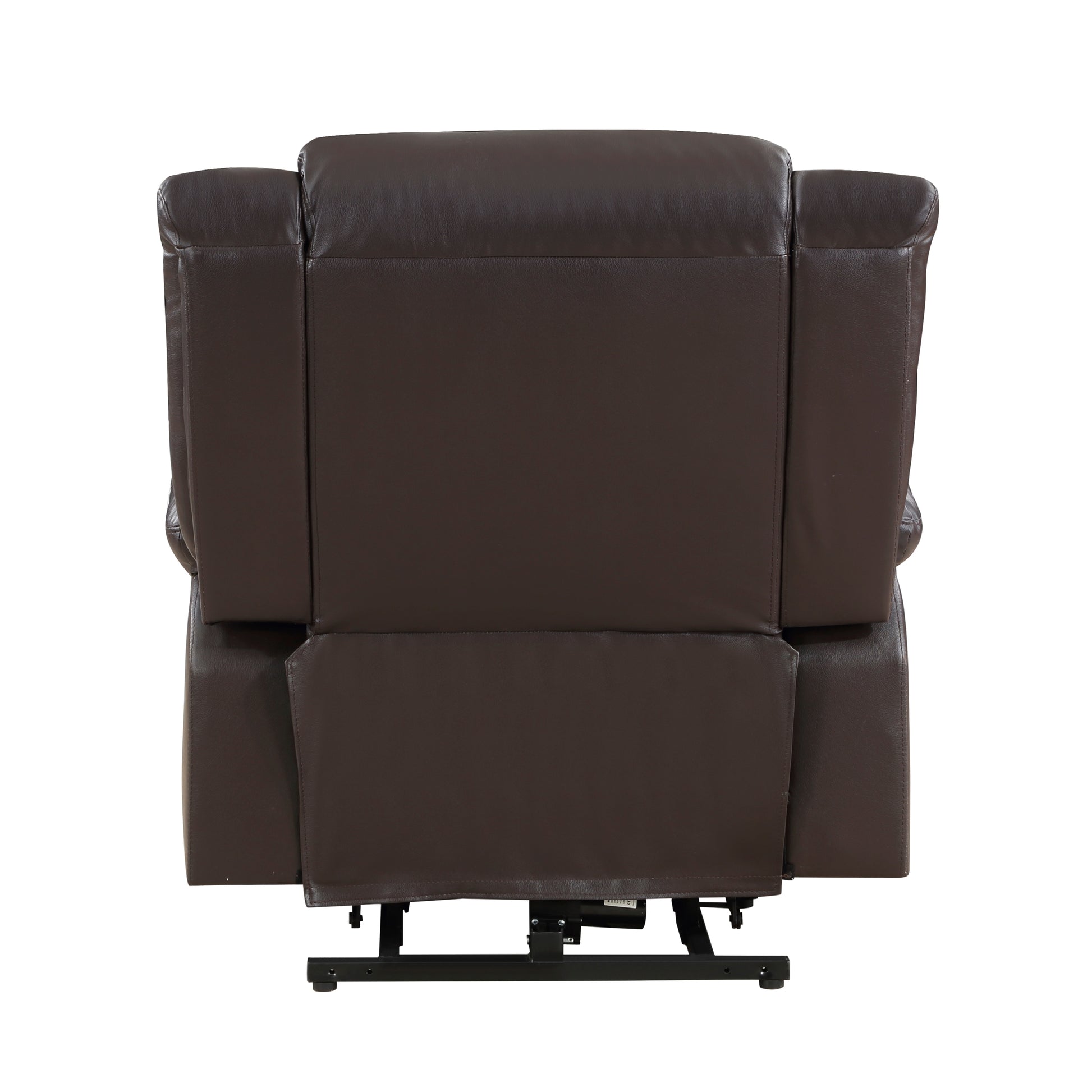 Modern Living Room Furniture 1Pc Power Lift Chair Faux Leather Upholstery Dark Brown Power Recliner Chair Dark Brown Faux Leather Primary Living Space Faux Leather