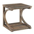 Unique Coffee Table, Solid Wood 23.8 Inch Modern Coffee Table Modern Center Table With Storage, Solid Wood Special Shape Coffee Table, Living Room, Kitchen, Apartment Dining Table Brown Solid Wood Mdf