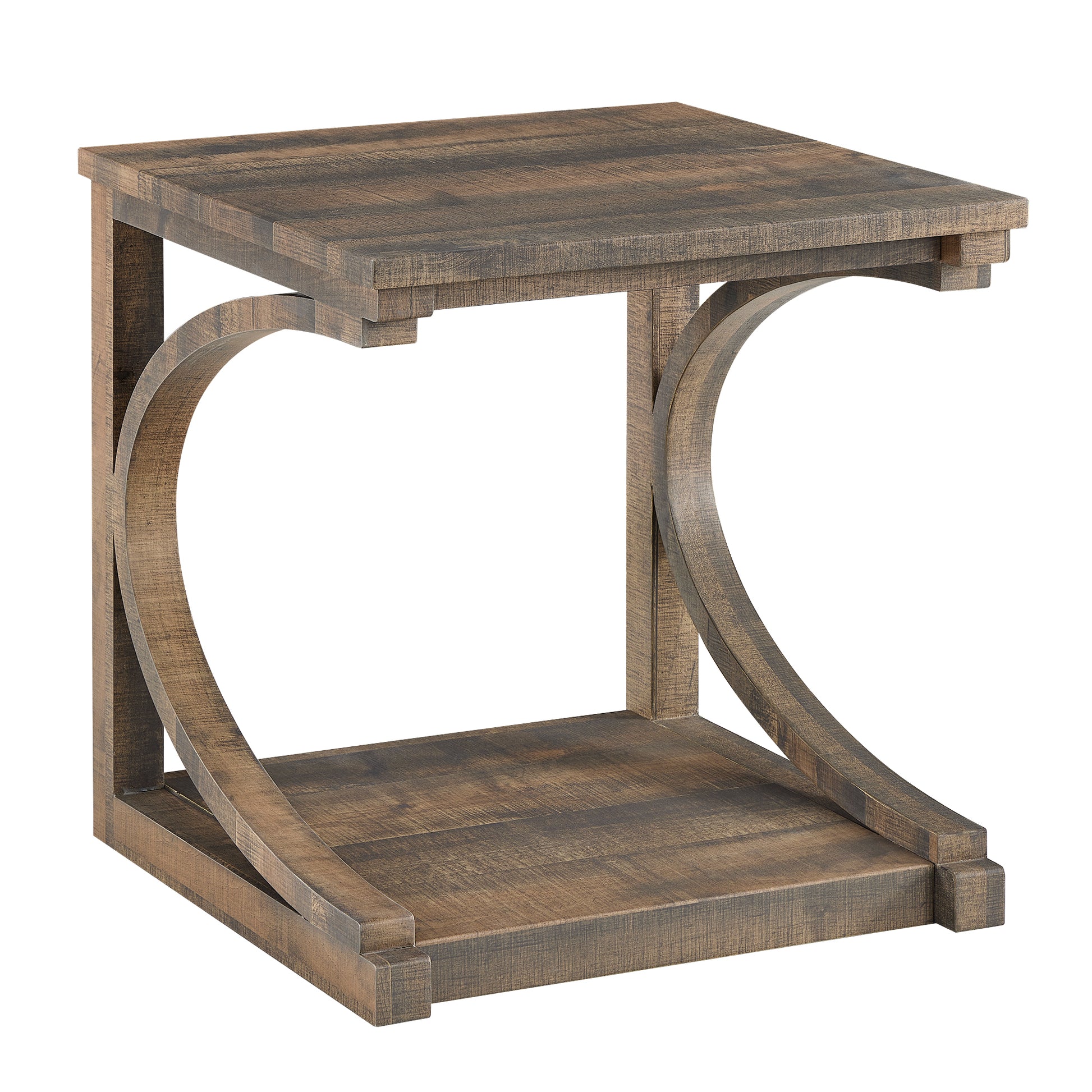 Unique Coffee Table, Solid Wood 23.8 Inch Modern Coffee Table Modern Center Table With Storage, Solid Wood Special Shape Coffee Table, Living Room, Kitchen, Apartment Dining Table Brown Solid Wood Mdf