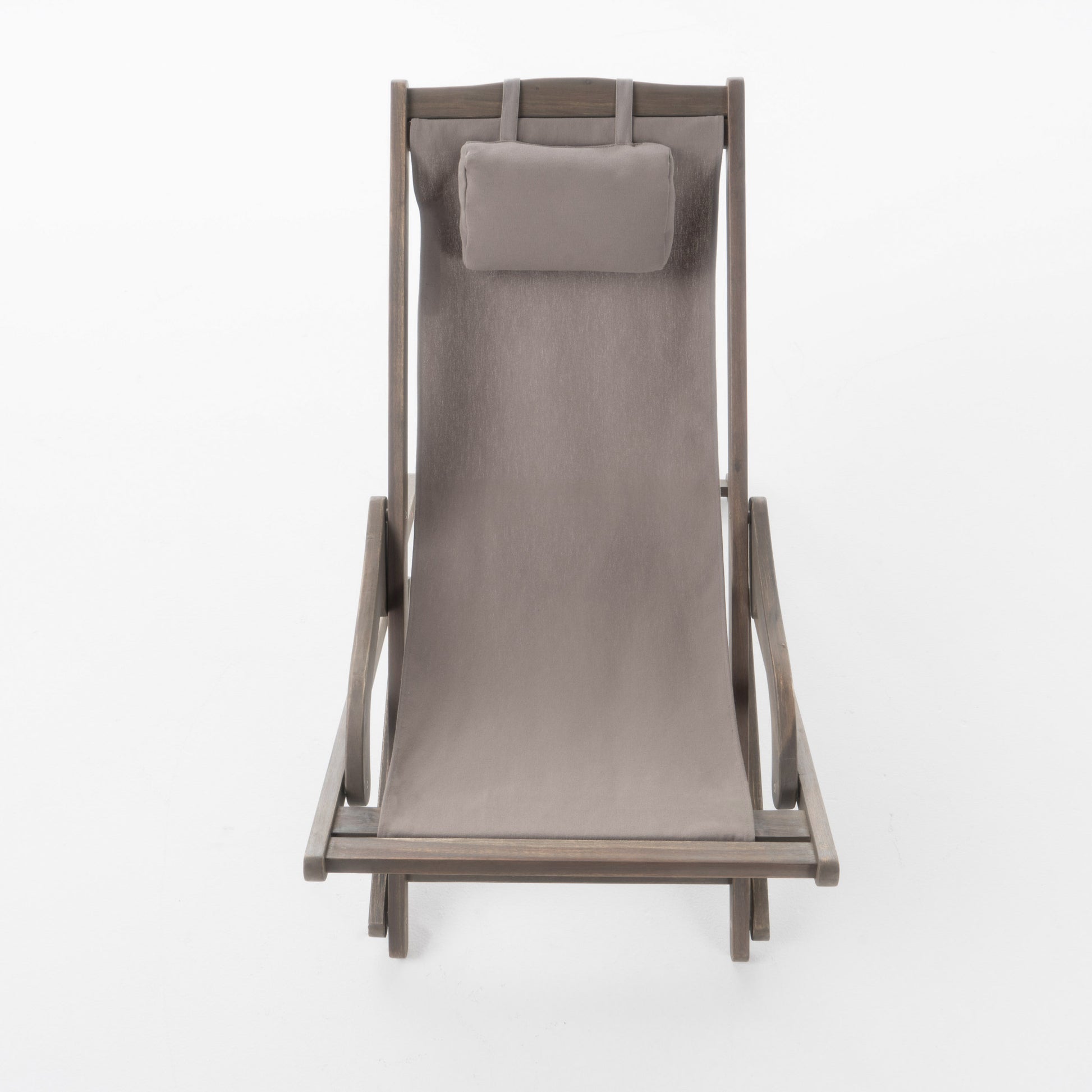 Nikki Beach Sling Chair Grey Set Of 2 Grey Wood