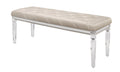 Cross Glam Champagne Bench Champagne Solid Wood Mdf