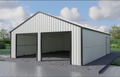 25 X 33 Ft Double Garage Metal Shed With Side Entry Door White Garden & Outdoor Metal
