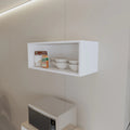 White Rock Wall Cabinet With Open Storage Wall Mounted 1 2 Shelves White Primary Living Space Wall Mounted Particle Board