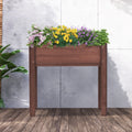 31X31X16 Inch Raised Garden Bed With Legs, Elevated Wooden Planter Box For Outdoor Plants Flowers Fruits Vegetable Herb Growingg Coffee Solid Wood