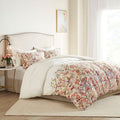 3 Piece Cotton Printed Duvet Cover Set King Multi Polyester