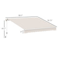 Outsunny 8' X 7' Patio Retractable Awning, Manual Exterior Sun Shade Deck Window Cover, Beige Beige Aluminum