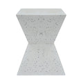 Speckle Symmetric Side Table White Concrete