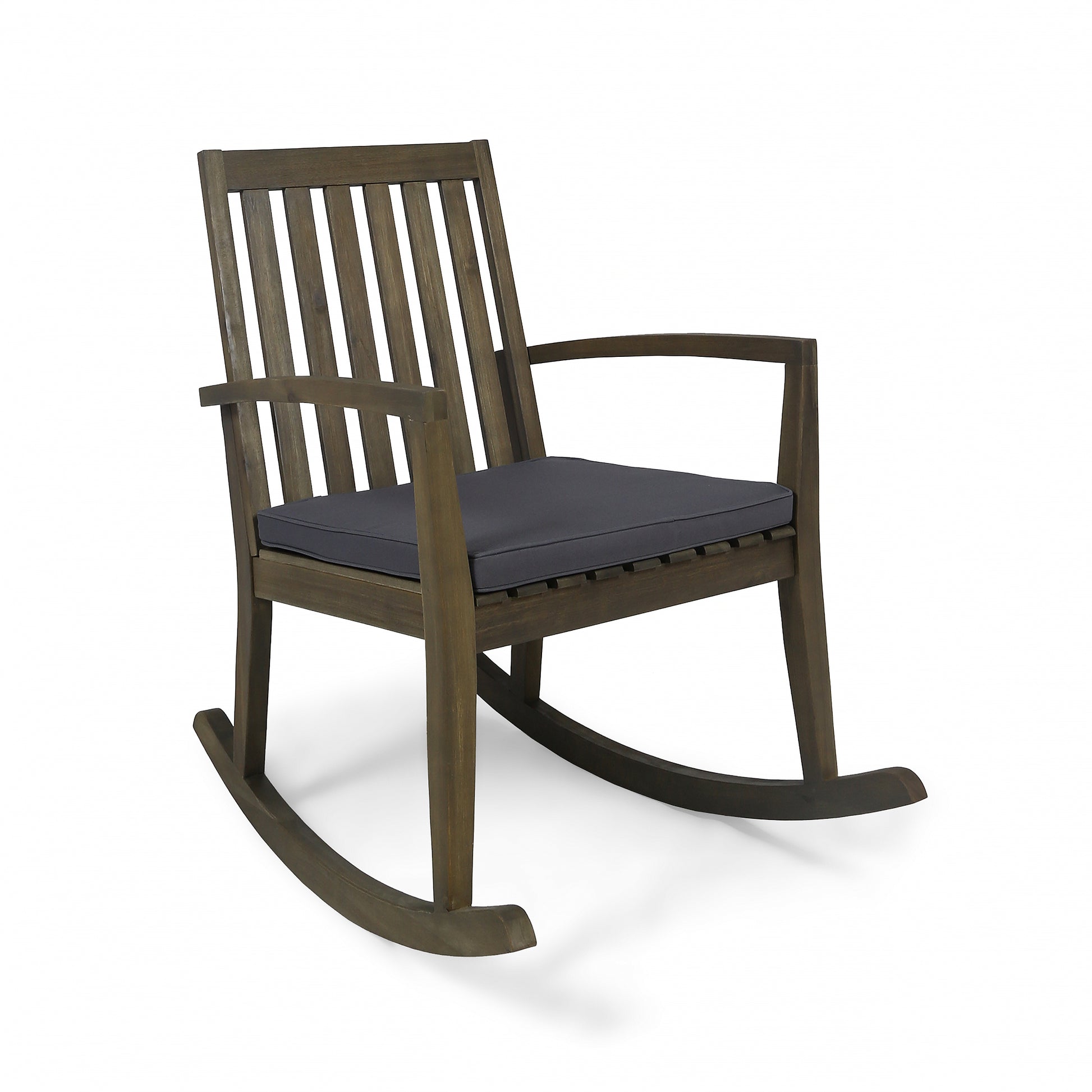 Montrose Rocking Chair Dark Grey Acacia Wood