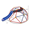 Xcf007 6Ft Dome Climber With 1.2M Slide For Age 3 Climber With Climbing Stones Blue Red Metal