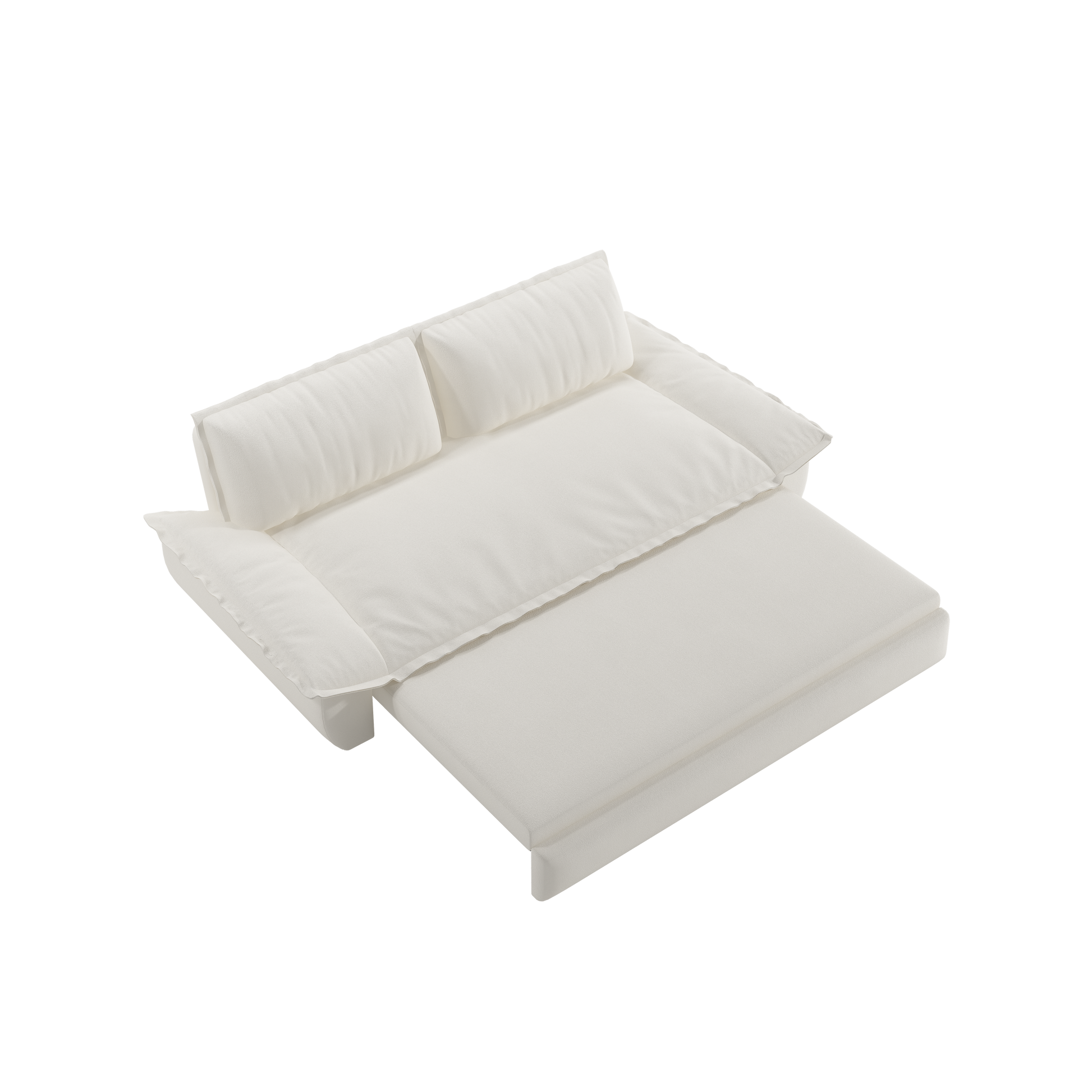 70.1" Queen Pull Out Sofa Bed, 3 In 1 Convertible Sleeper Sofa,Multi Functional Velvet Loveseat Bed,Beige Old Sku:W1885134131 W1885P154640 Beige Velvet 2 Seat