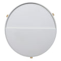 White And Natural Coffee Table With Hidden Storage White Primary Living Space Pine Round Wood